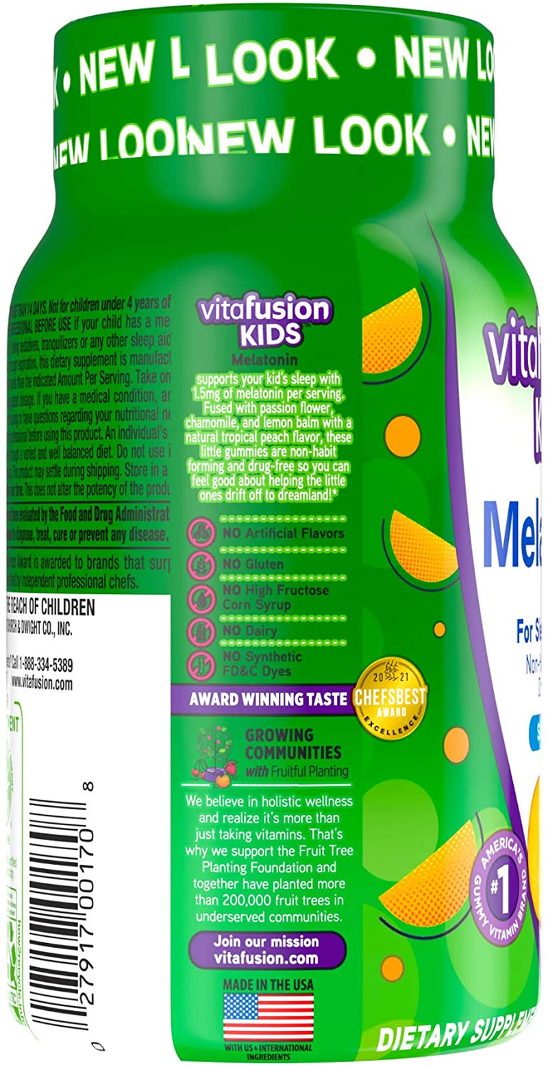 Kids Melatonin Gummy Vitamins, 50Ct