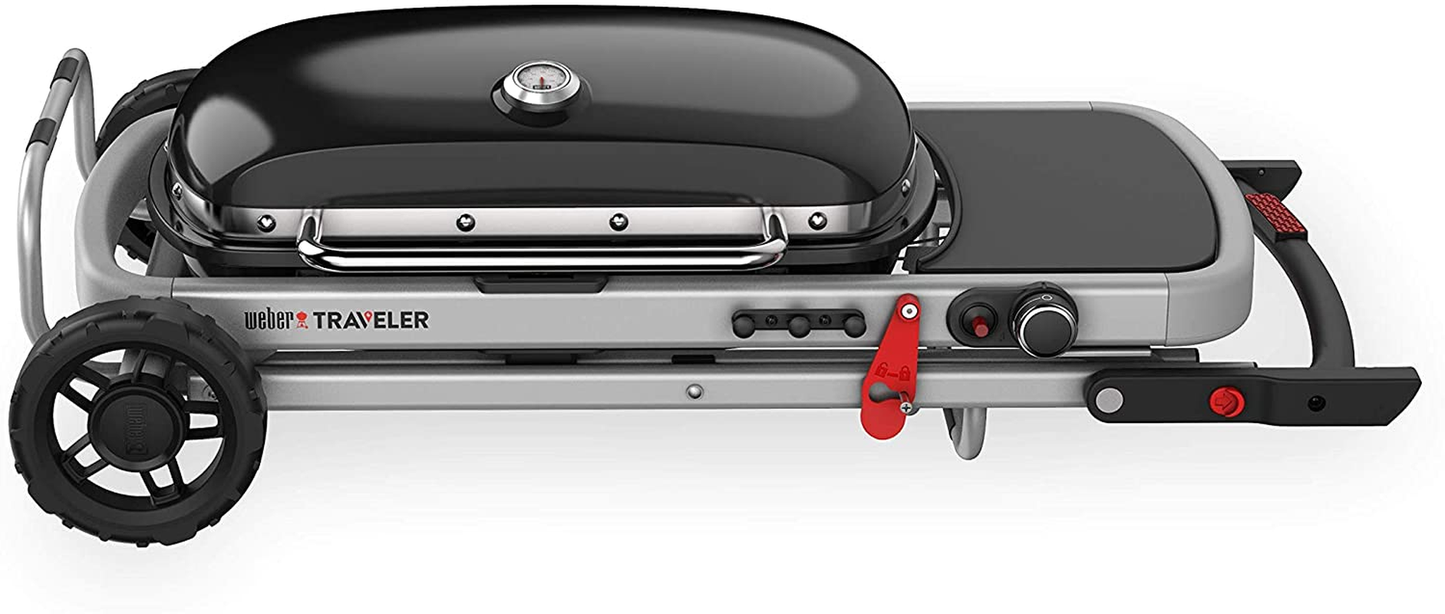 Weber Traveler Portable Gas Grill, Black