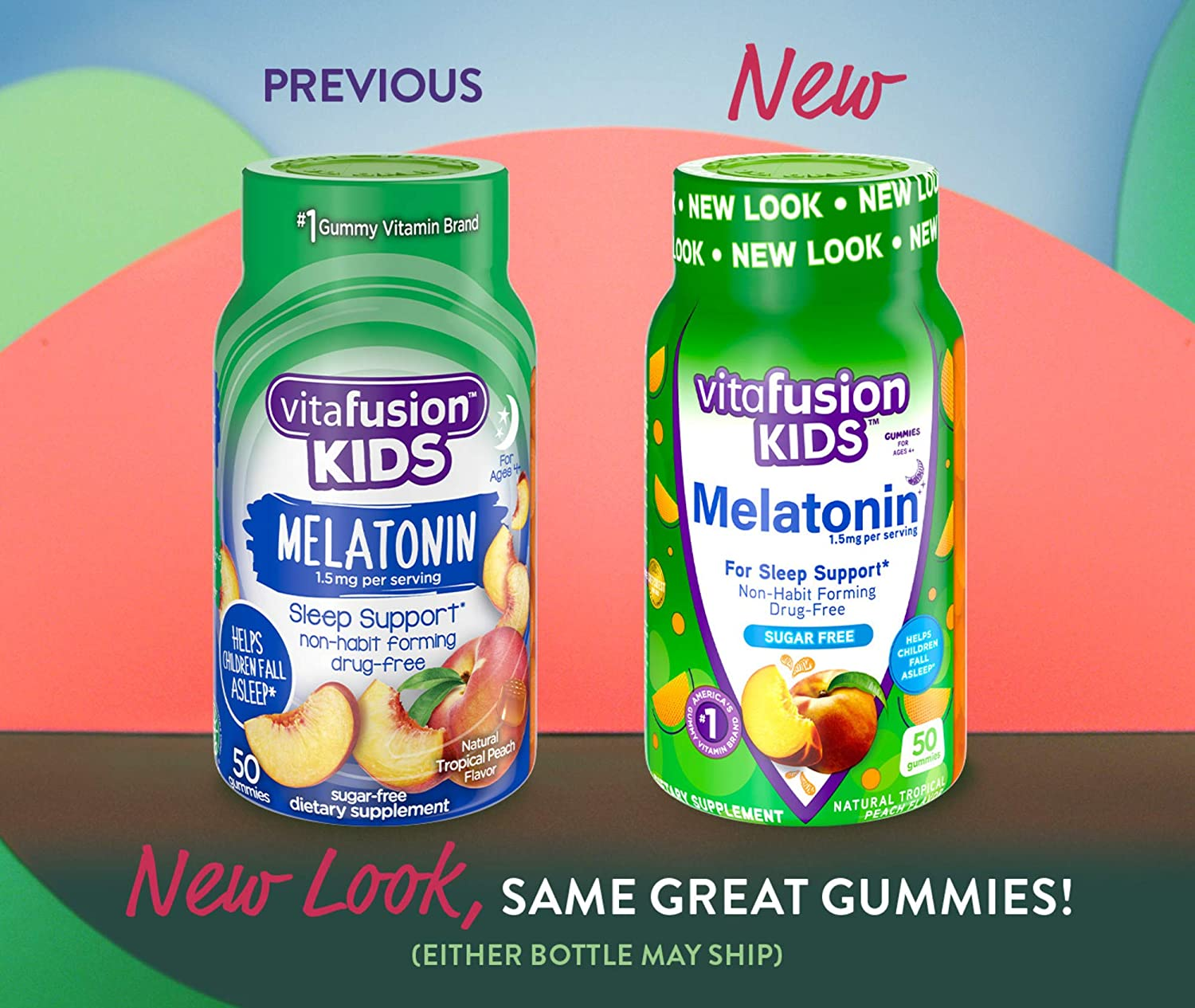 Kids Melatonin Gummy Vitamins, 50Ct