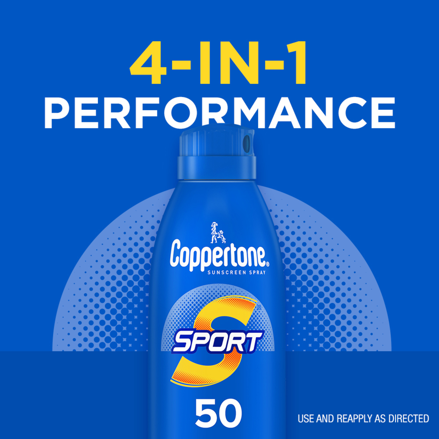 Coppertone Sport Sunscreen Spray, SPF 50 Spray Sunscreen, 5.5 Oz