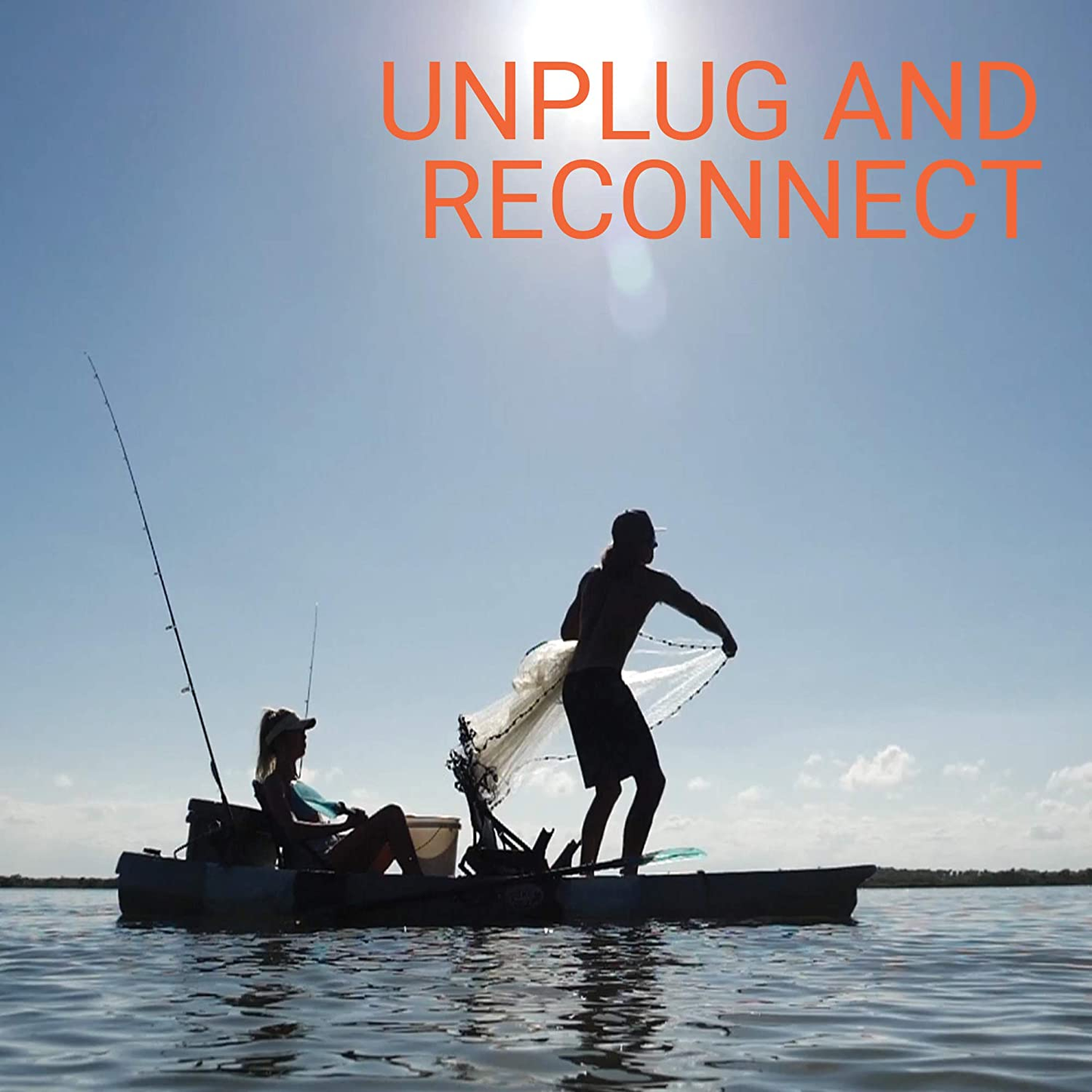 BKC TK122U 12' 6" Tandem 2 or 3 Person Sit on Top Fishing Kayak W/Upright Aluminum Frame Seats, 2 Paddles and 4 Fishing Rod Holders Included