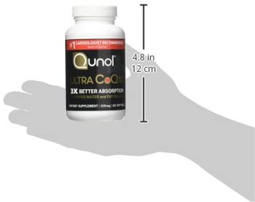 Ultra 100Mg Coq10, 3X Better Absorption, Patented Water and Fat Soluble Natural Supplement Form of Coenzyme Q10, Antioxidant for Heart Health, 60 Count Softgels