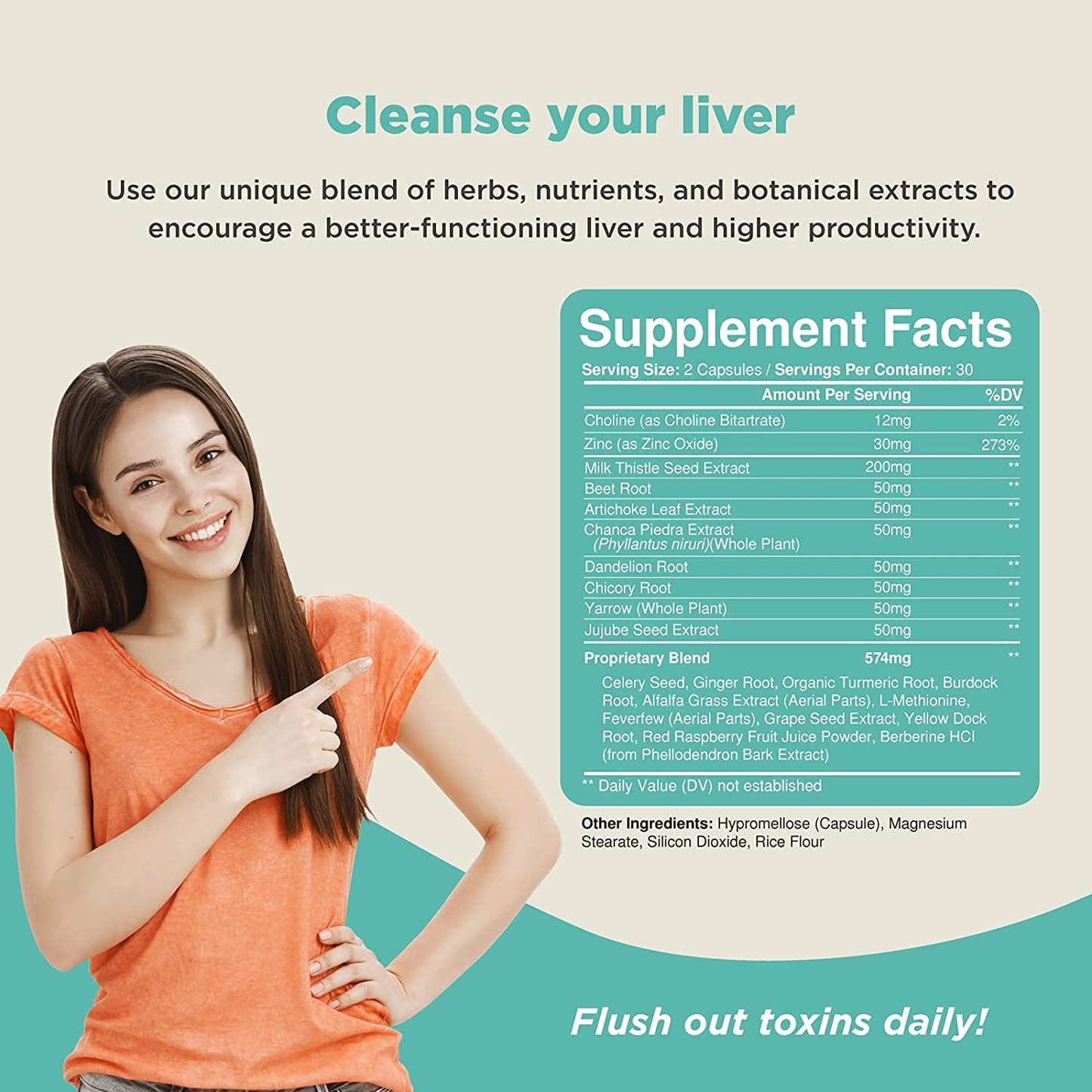 Liver Cleanse Detox & Repair Complex - Herbal Liver Support Supplement with Silymarin Milk Thistle Artichoke Extract Dandelion Root Organic Turmeric and Berberine - Milk Thistle Liver Detox Supplement