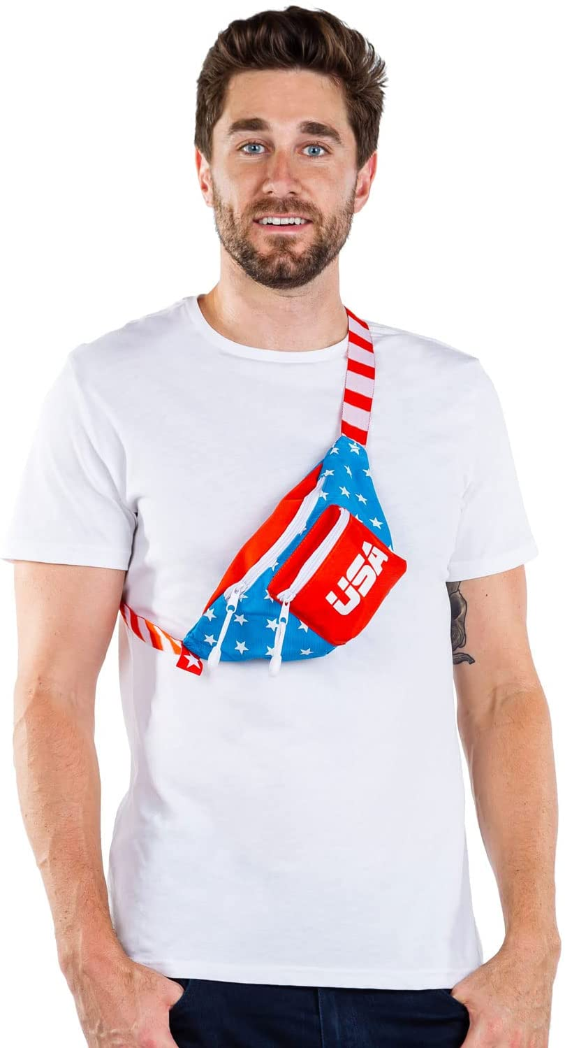 American Flag Fanny Packs for July 4Th Bbqs and Summer Pool Parties (Dream Team USA, One Size)