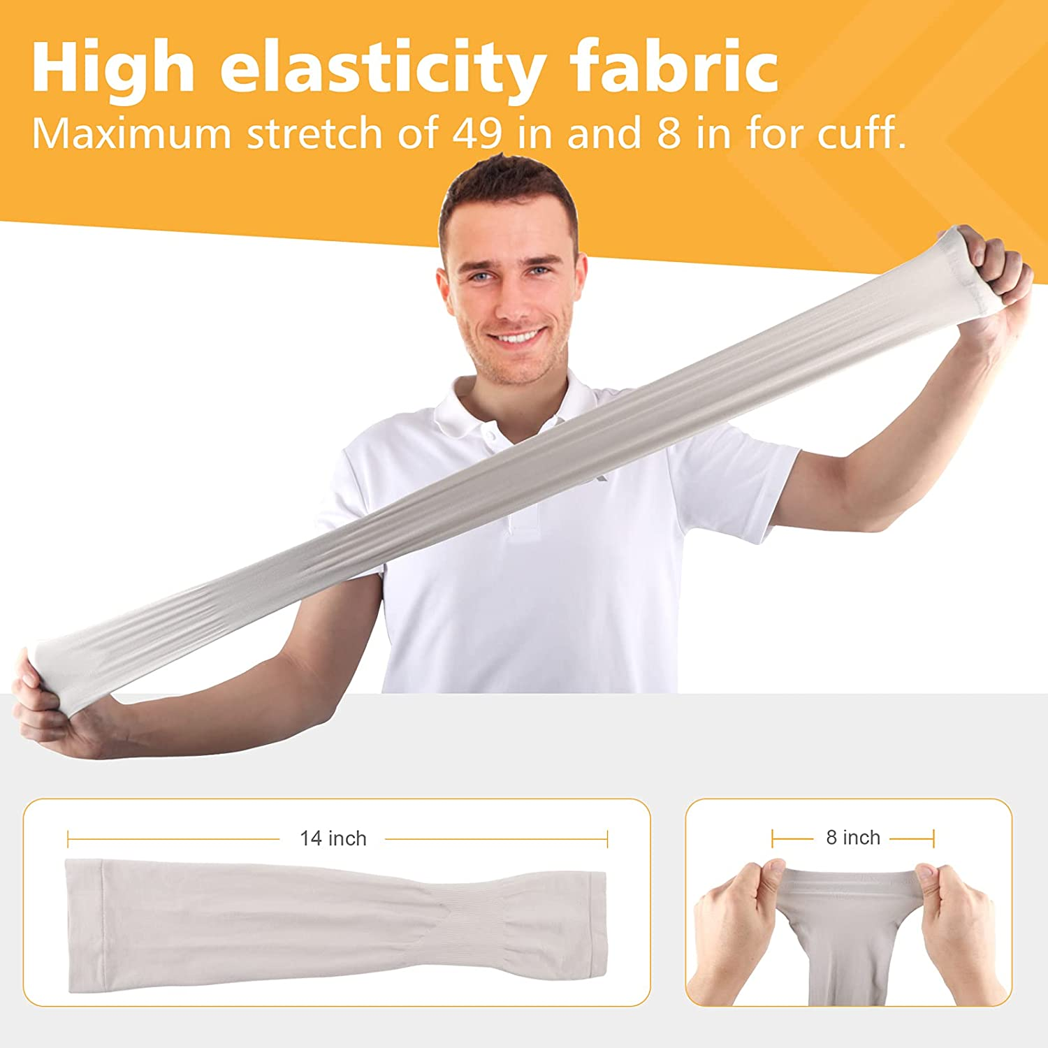 Sun Protection Cooling Arm Sleeves for Men &Women,Compression Sleeves for Football, Golf & Volleyball
