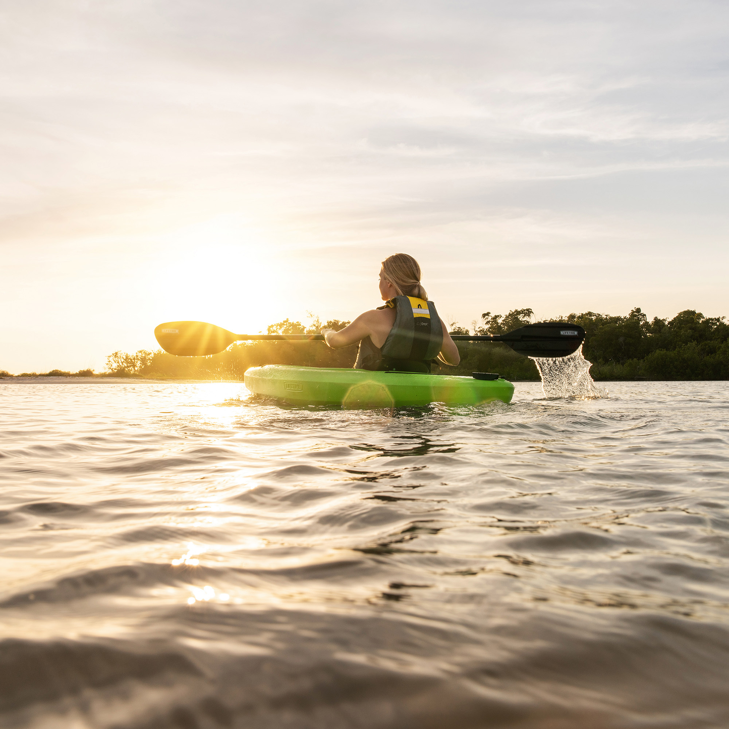 Lifetime Pacer 8 Ft Sit-In Kayak (Paddle Included), Green