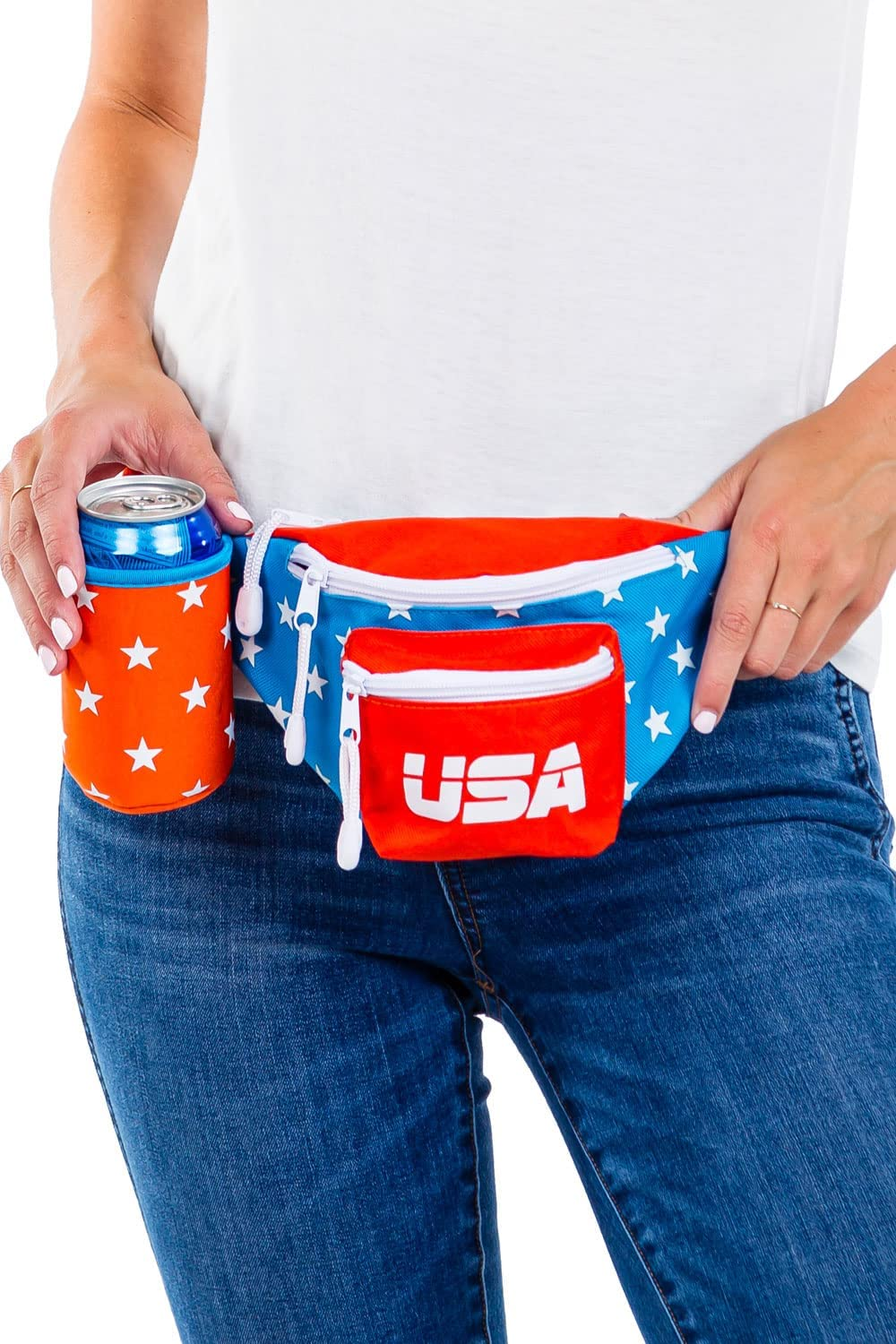 American Flag Fanny Packs for July 4Th Bbqs and Summer Pool Parties (Dream Team USA, One Size)