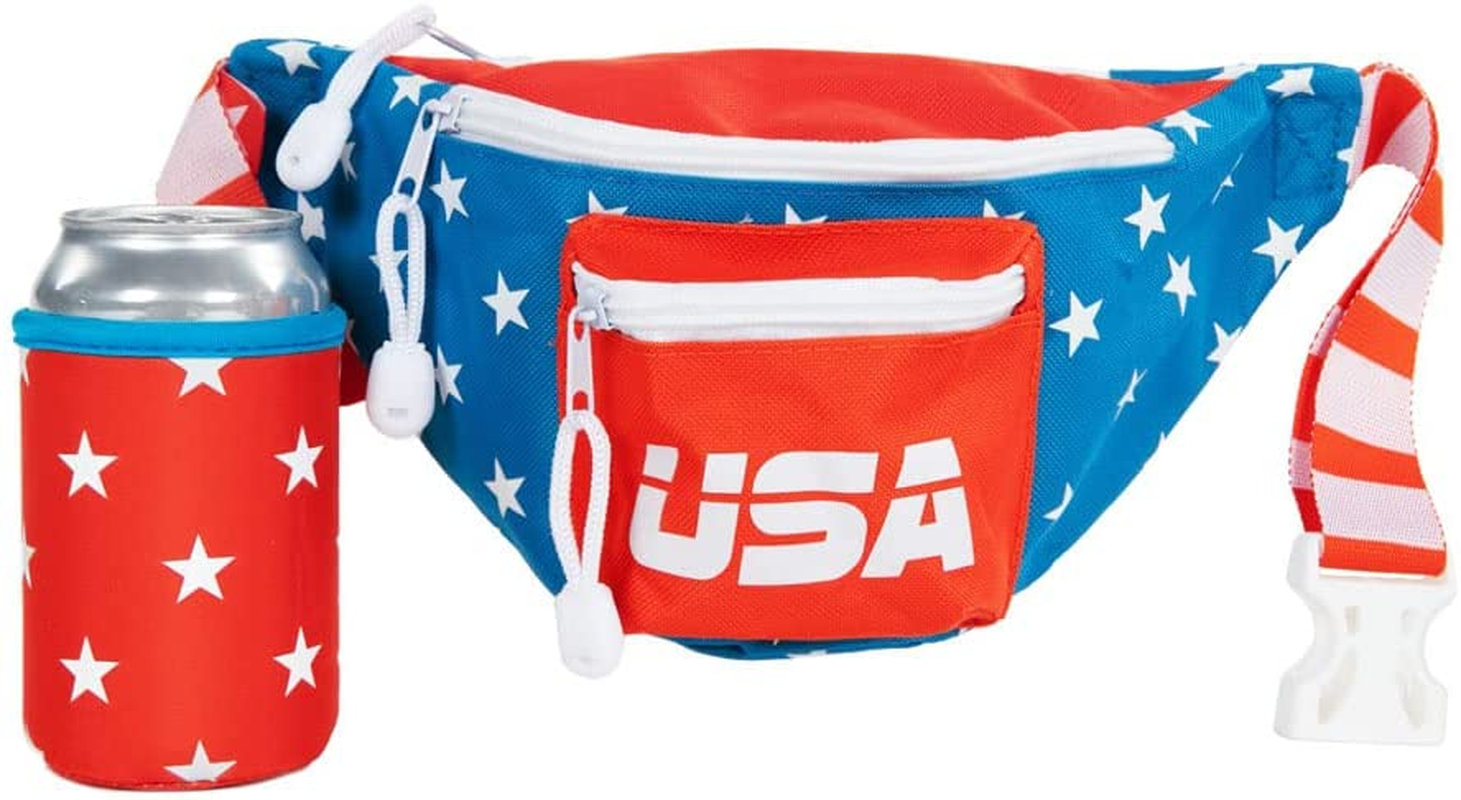 American Flag Fanny Packs for July 4Th Bbqs and Summer Pool Parties (Dream Team USA, One Size)