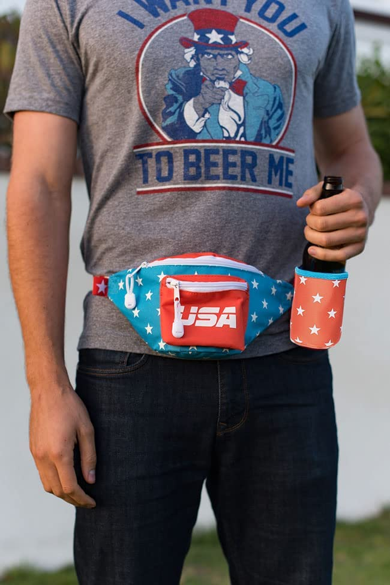 American Flag Fanny Packs for July 4Th Bbqs and Summer Pool Parties (Dream Team USA, One Size)