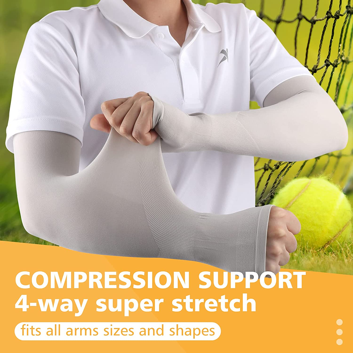Sun Protection Cooling Arm Sleeves for Men &Women,Compression Sleeves for Football, Golf & Volleyball