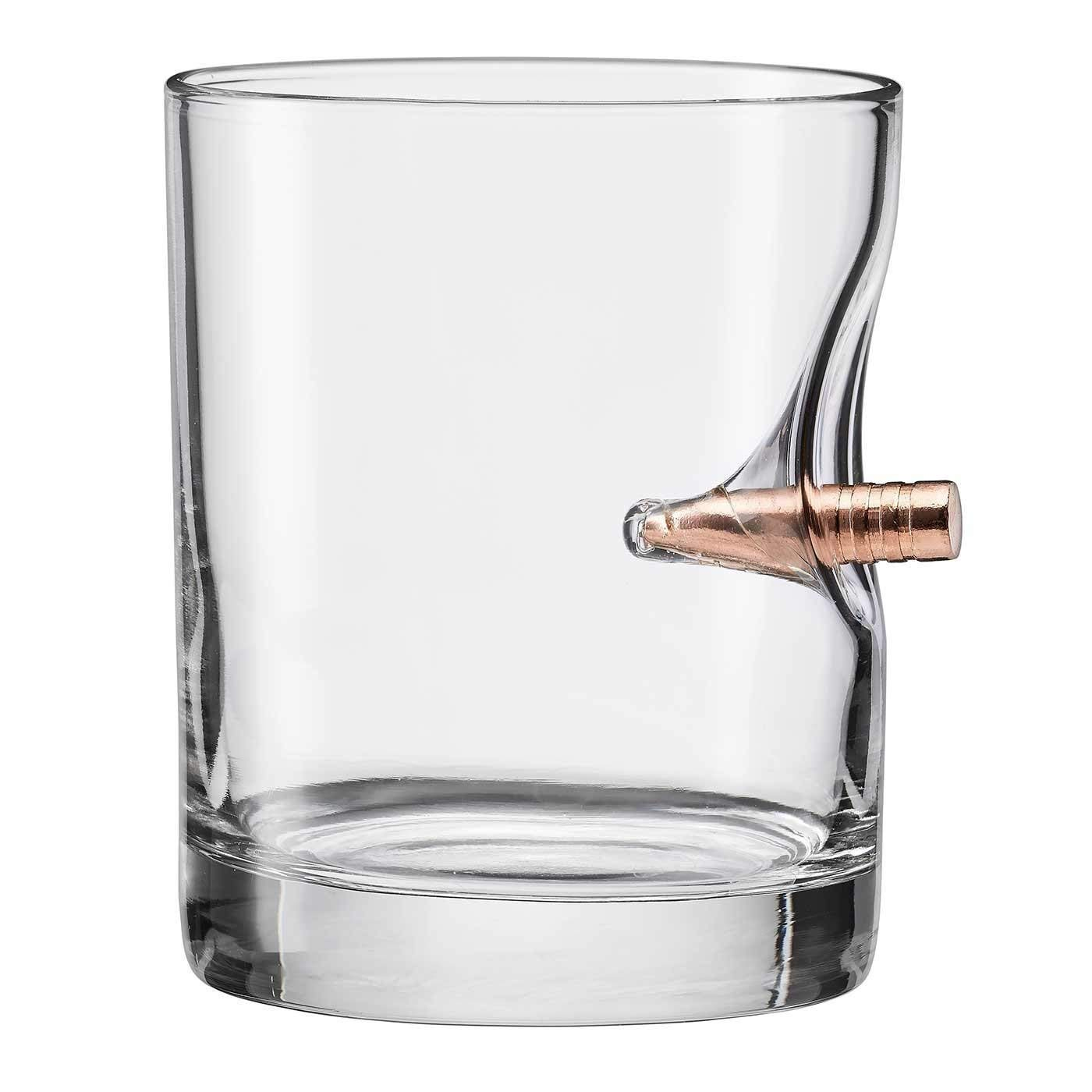The Original Benshot Bullet Rocks Glass with Real 0.308 Bullet | Made in the USA