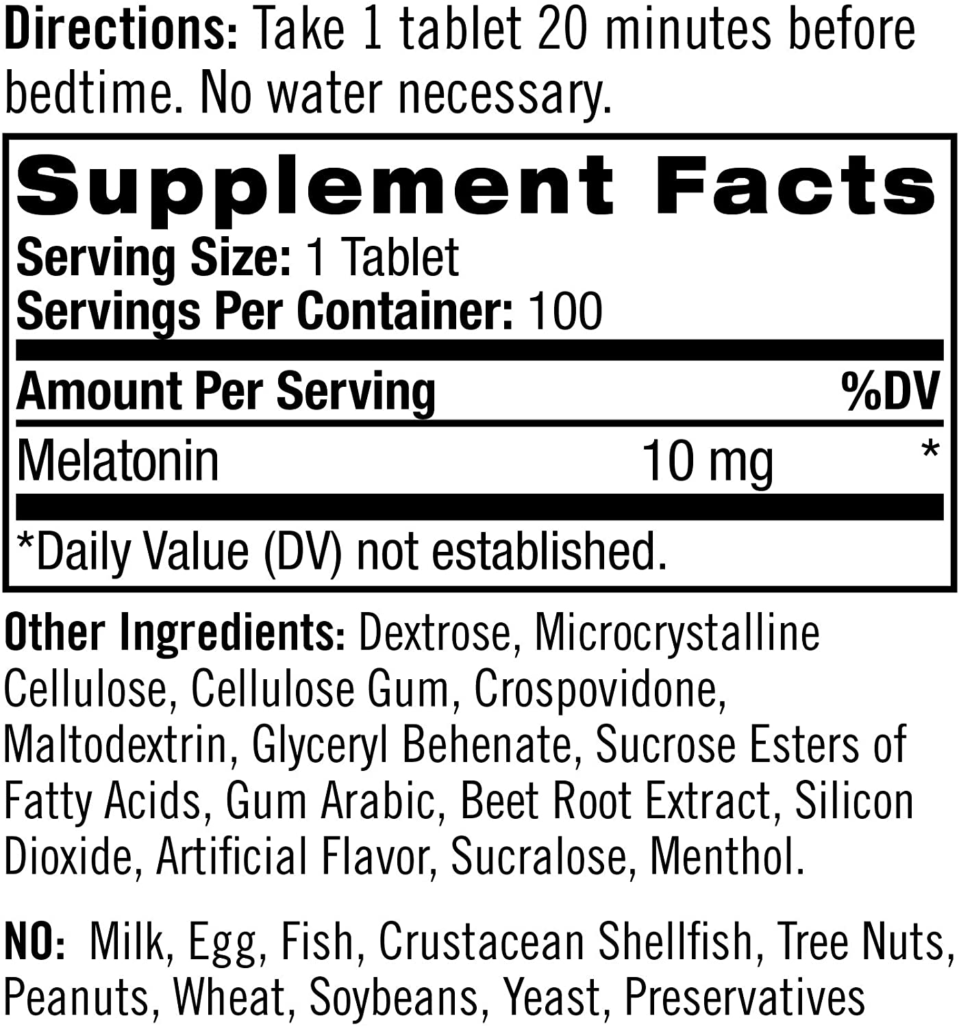 Melatonin Fast Dissolve Tablets, Helps You Fall Asleep Faster, Stay Asleep Longer, Easy to Take, Dissolve in Mouth, Strengthen Immune System, Maximum Strength, Strawberry Flavor, 10Mg, 100Count