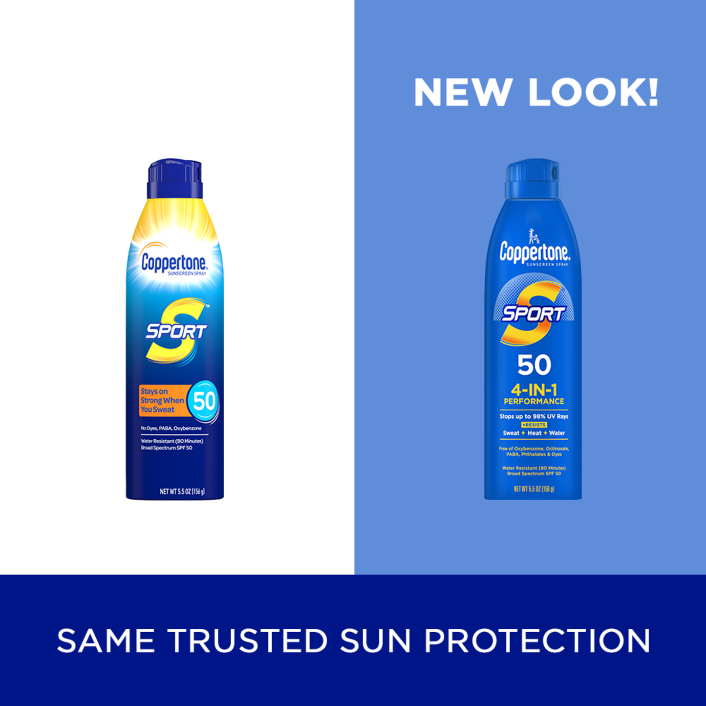 Coppertone Sport Sunscreen Spray, SPF 50 Spray Sunscreen, 5.5 Oz