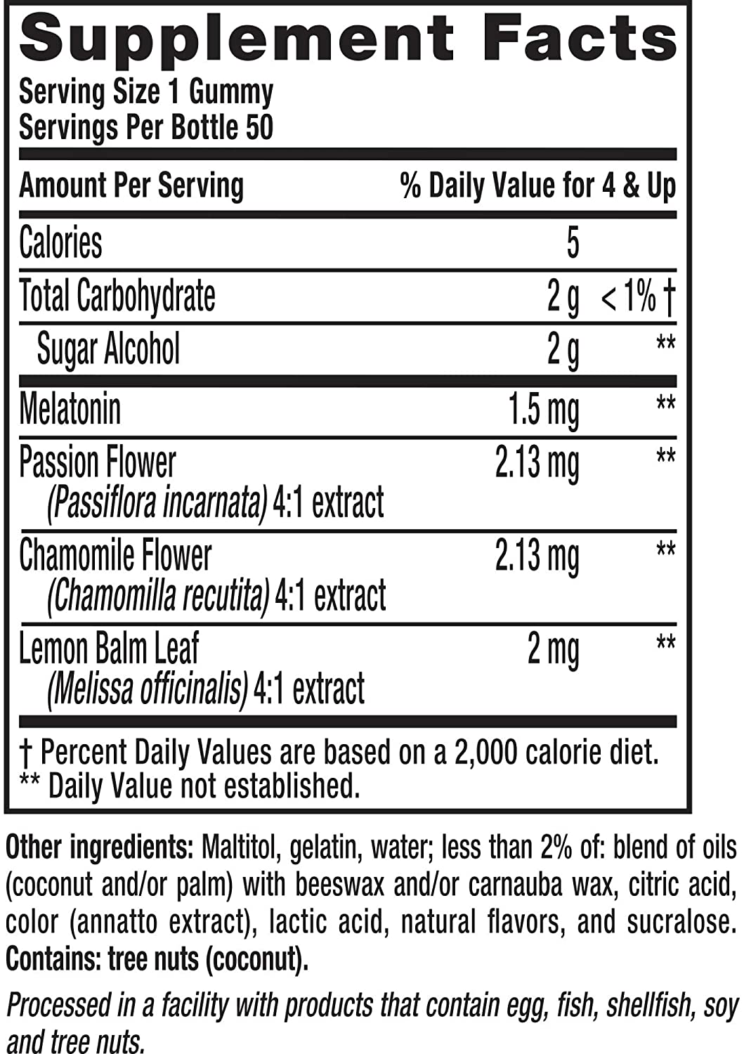 Kids Melatonin Gummy Vitamins, 50Ct