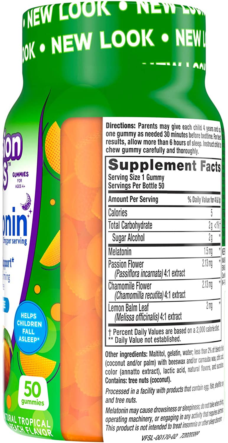 Kids Melatonin Gummy Vitamins, 50Ct