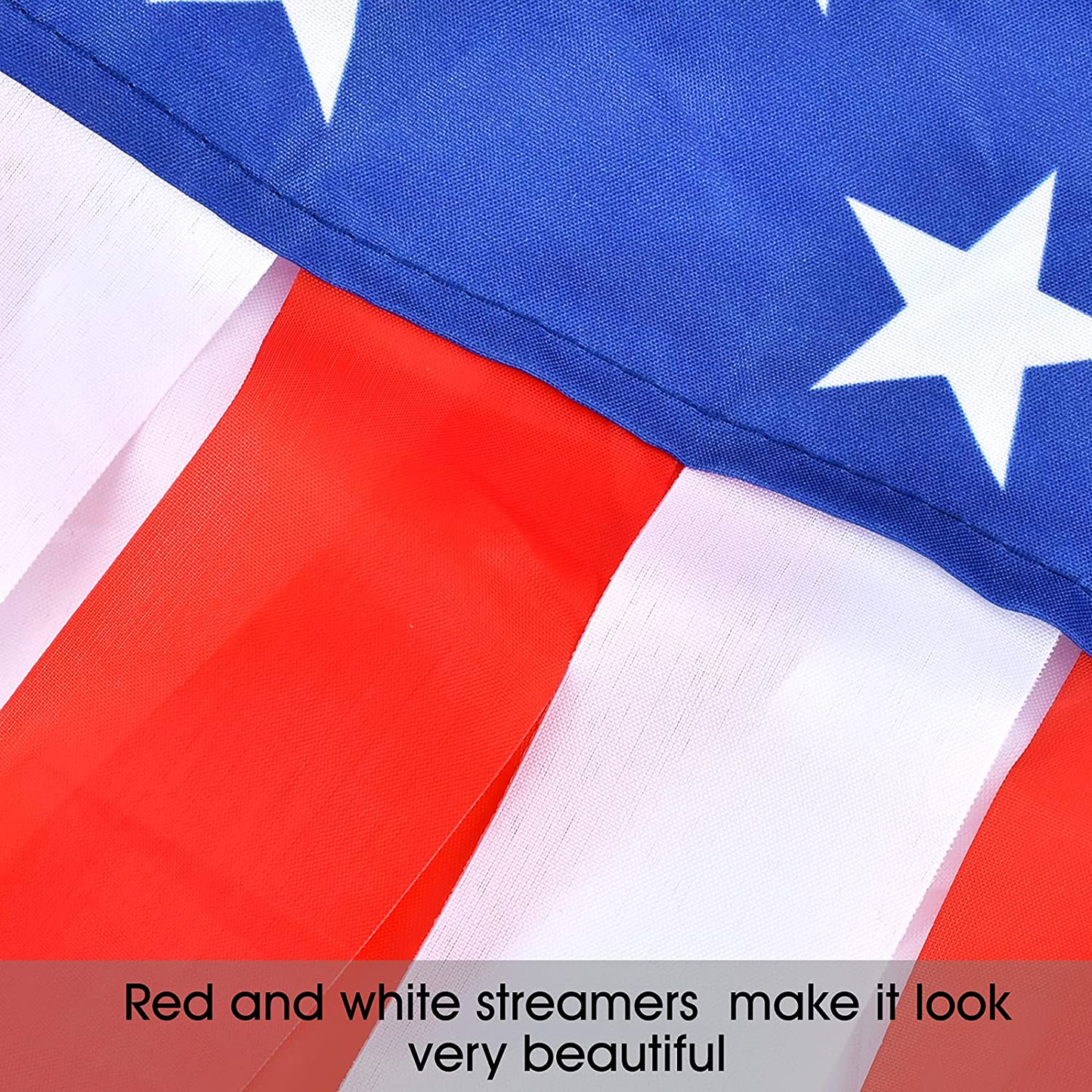 4Th of July Decor,Set of 2 American Flag Windsock 60 Inch,Yard/Garden Clearance Outdoor Decorations Hanging,Wind Socks Hanging with Embroidered Stars Stripes,Fourth of July USA Patriotic Decoration