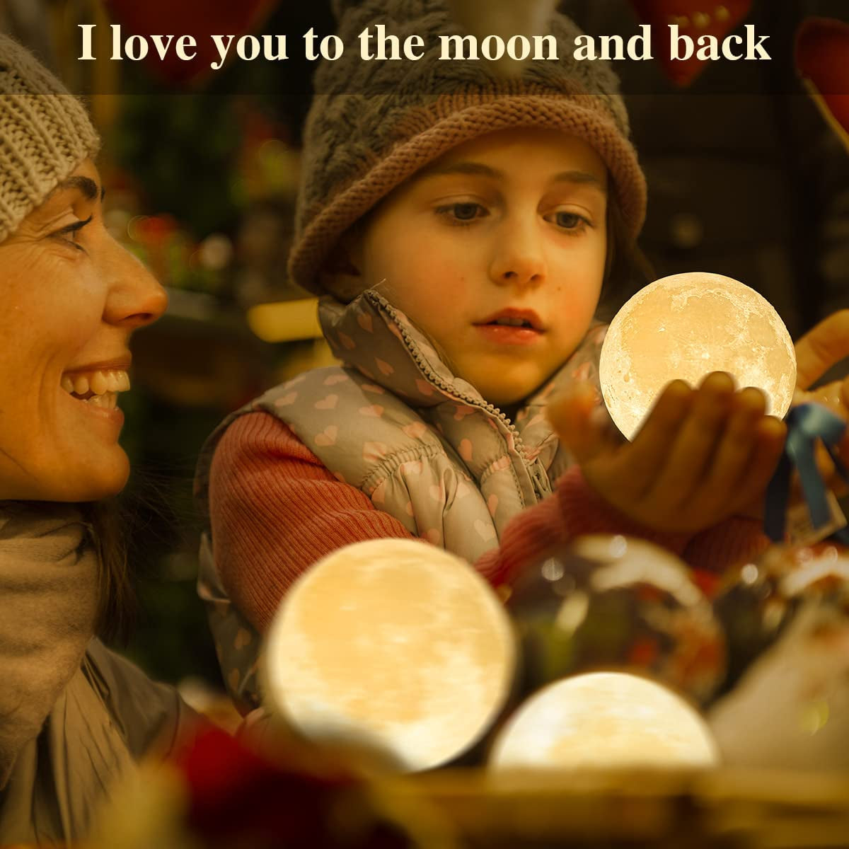 Moon Lamp Balkwan 3.5 Inches 3D Printing Moon Light Uses Dimmable and Touch Control Design