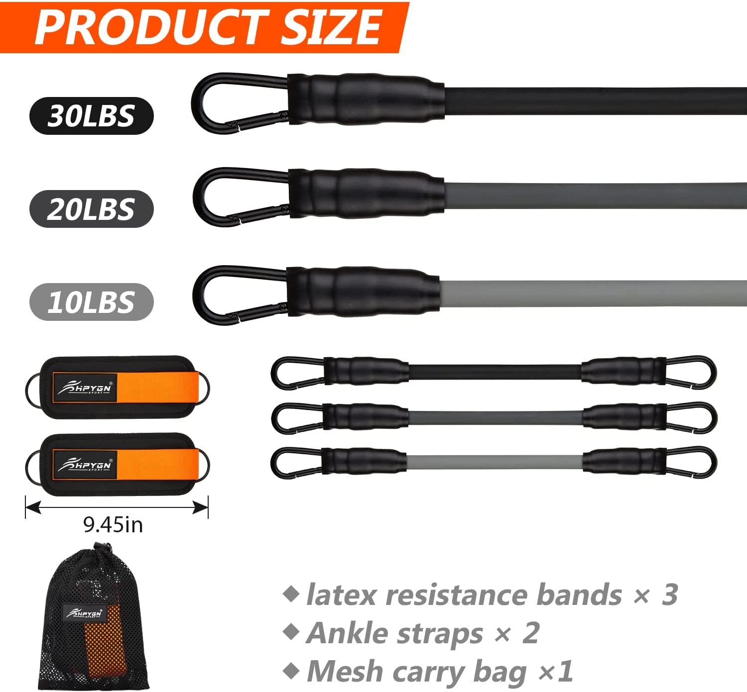 Ankle Resistance Bands, Ankle Bands for Working Out with Cuffs, Resistance Bands for Leg Butt Training Workout Equipment for Kickbacks Hip Gluteus Training Exercises, Ankle Strap with Exercise Bands