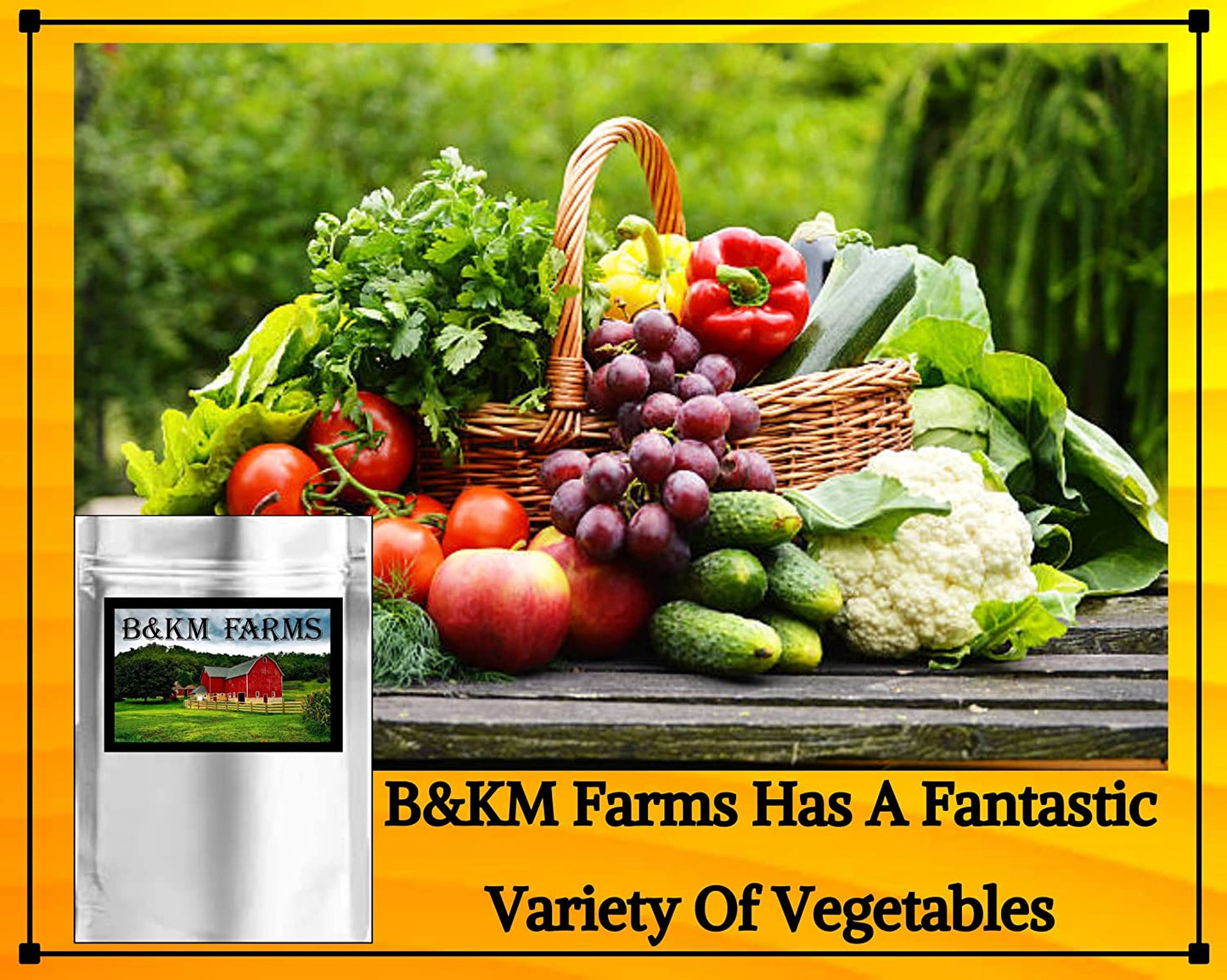 50 Vegetable & Fruit Seeds for Planting Your Outdoor & Indoor Home Seed Garden Gear. 50,000 Seeds, 50 Seed Markers, Growing Guide, & Survival Package. Gardening Heirloom Non-Gmo Veggie Seed