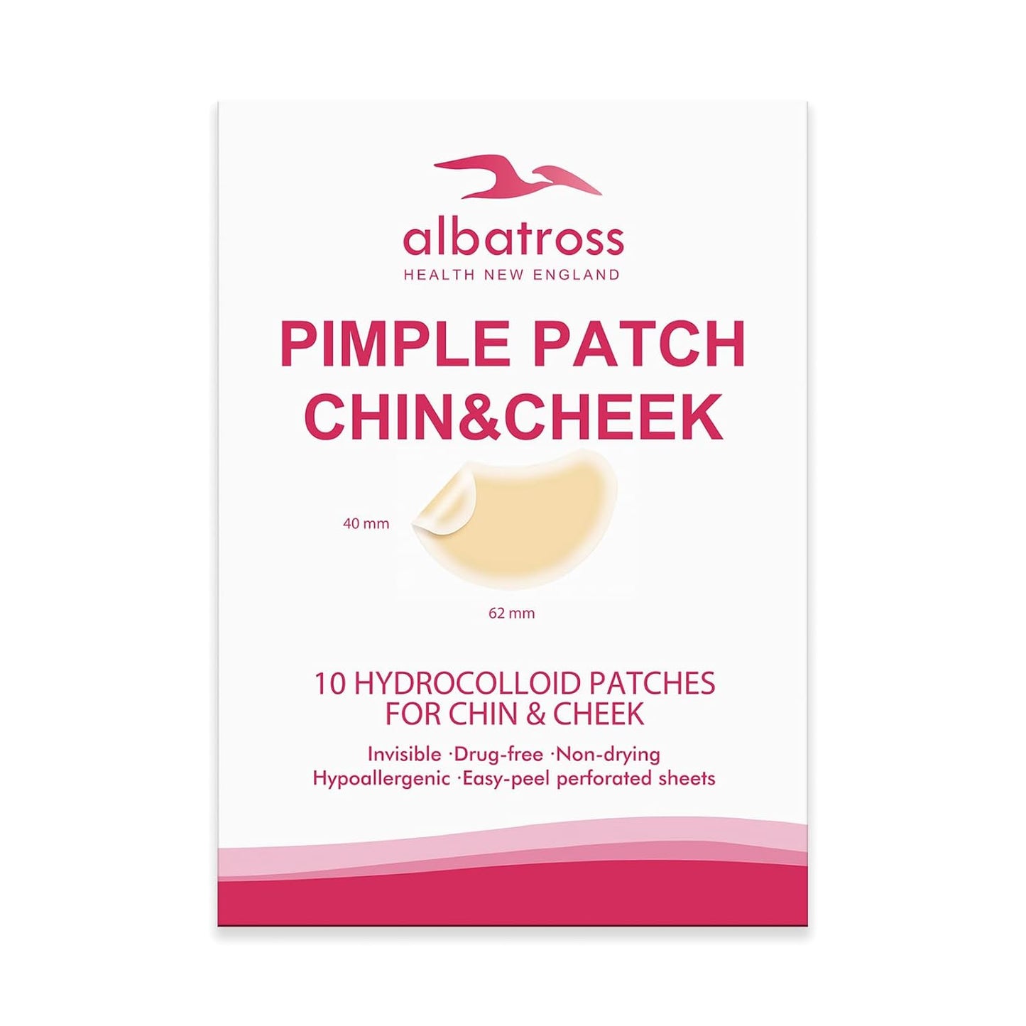 Large Acne Pimple Patches for Face, Chin, Back and Body (10 Counts), Spot Dots Cover by , Hydrocolloid Treatment Stickers, Zit Blemish Patch