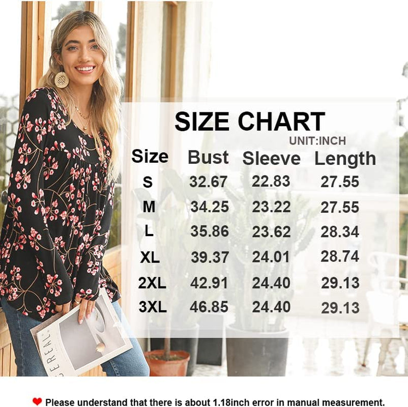 LONGYUAN 2022 Women'S Long Sleeve Casual Tops Winter Loose Fitting Flare Blouse Soft Comfy Tunic Elastic Cute Shirts