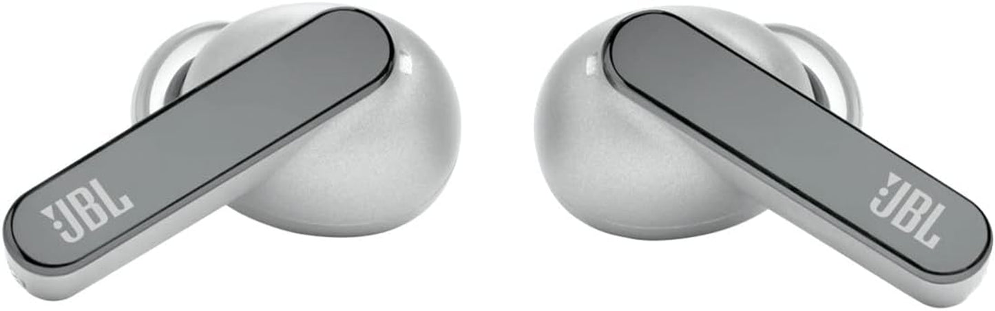 JBL Live Pro 2: 40 Hours of Playtime, True Adaptive Noise Cancelling, Smart Ambient, and Beamforming Mics (Silver), Small