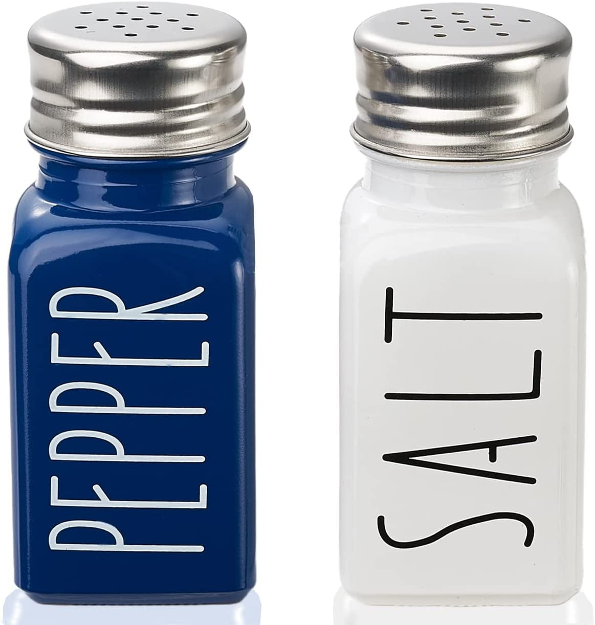 Farmhouse Salt and Pepper Shakers Set,Kitchen Decor,Glass Salt and Pepper Shakers Set,Cute Salt Shaker,Gift for Women,Modern Farmhouse Decor,Home Decor,Wedding Decorno Words Rubbing Off