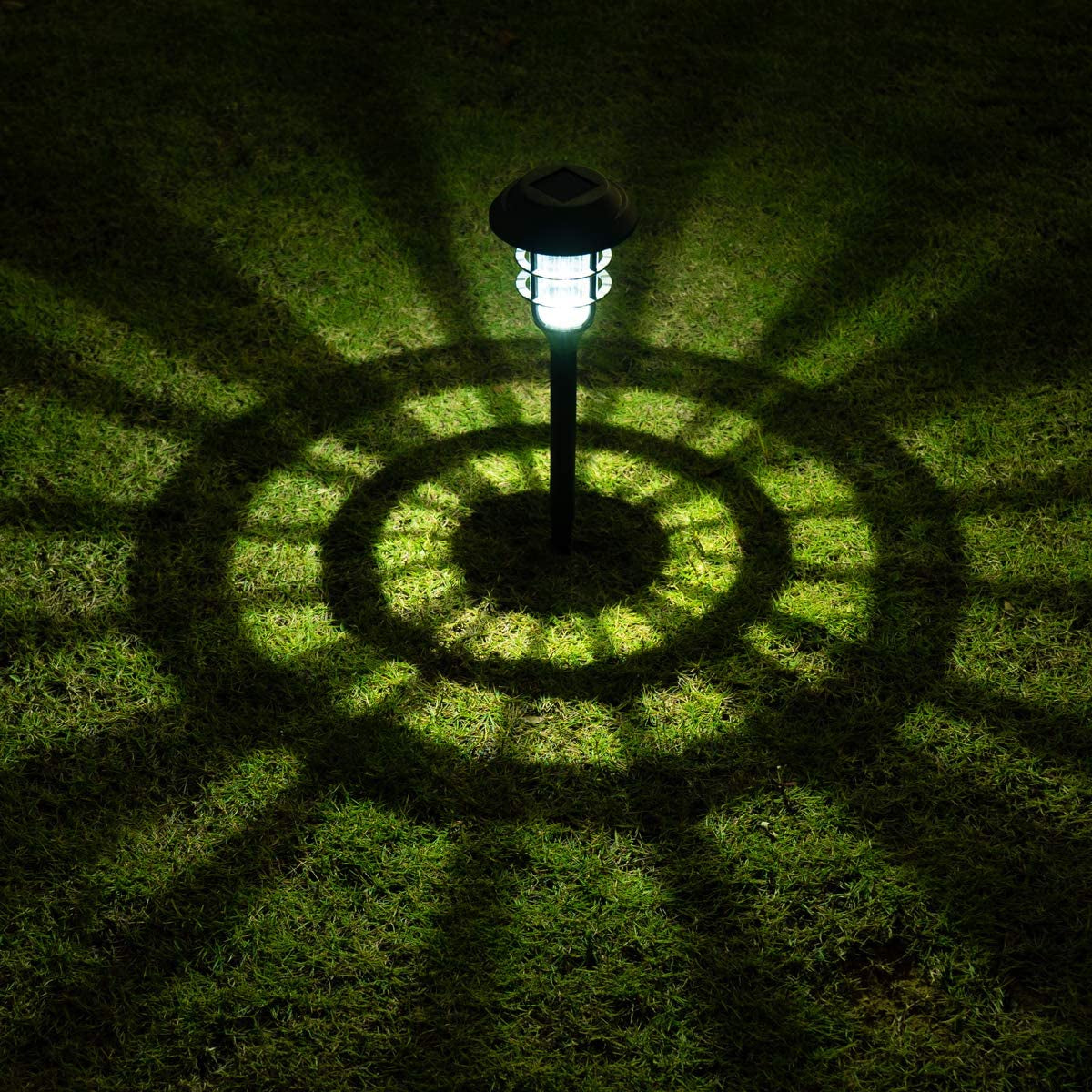 Solar Outdoor Lights, 8 Pack Solar Pathway Lights, Bright Solar Garden Lights, Waterproof Led Solar Yard Lights for Patio, Lawn, Yard, and Landscape-(Cold White)