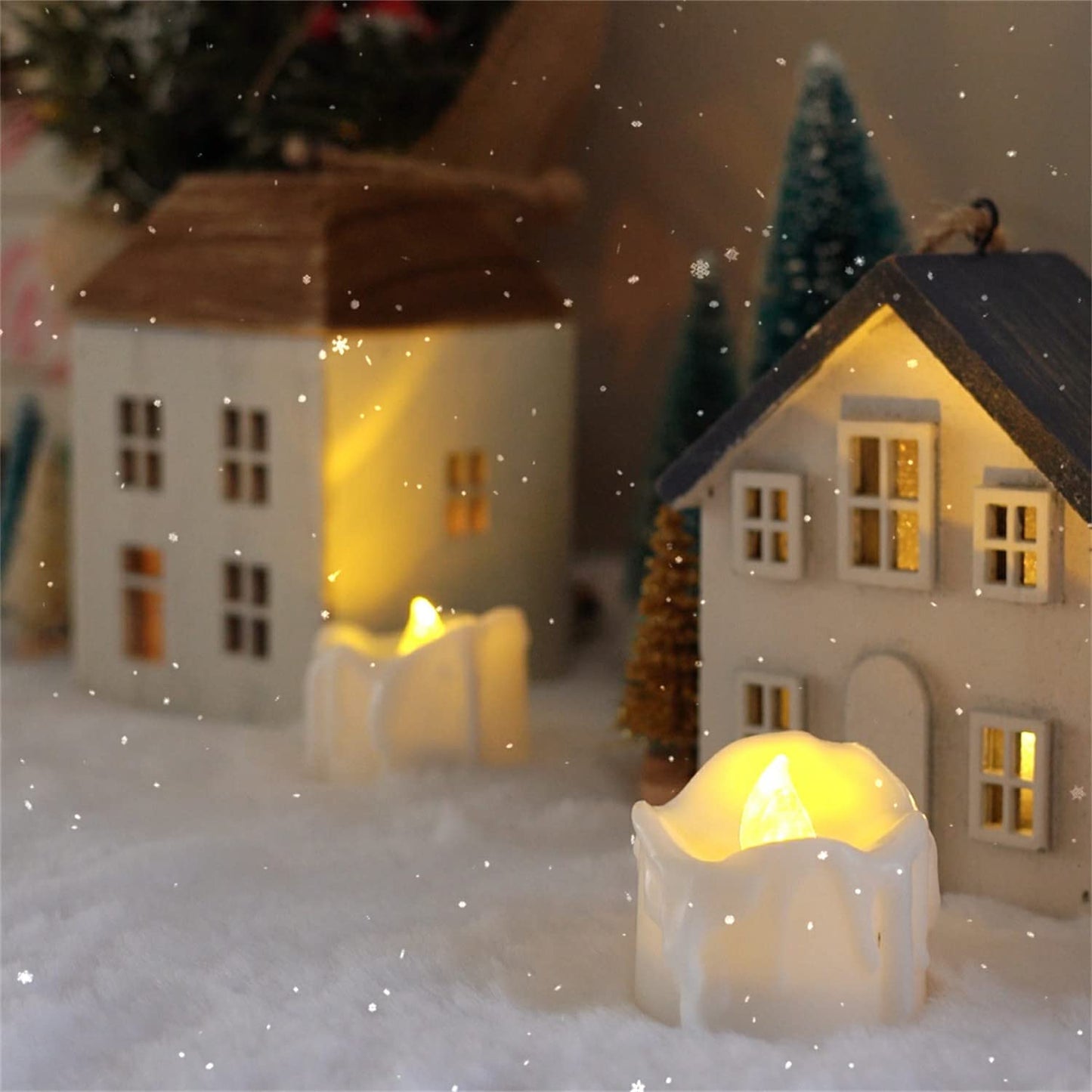 Timer Tea Lights, Flameless Flickering Auto Tea Lights Battery Operated, Auto-On 6 Hours and off 18 Hours Everyday, Batteries Included, Long-Lasting, Pack of 12