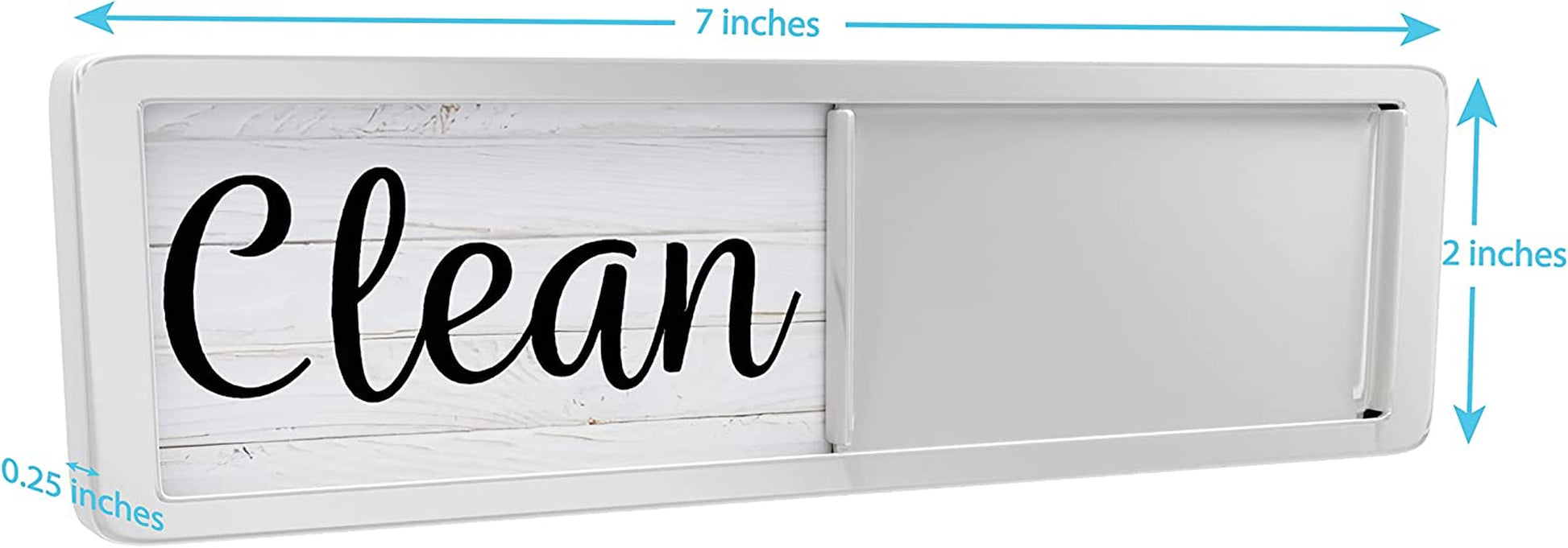 Dishwasher Magnet Clean Dirty Sign, Strong Clean Dirty Magnet for Dishwasher, Universal Dirty Clean Dishwasher Magnet Indicator for Kitchen Organization, Slide Rustic Farmhouse Black and White Wood