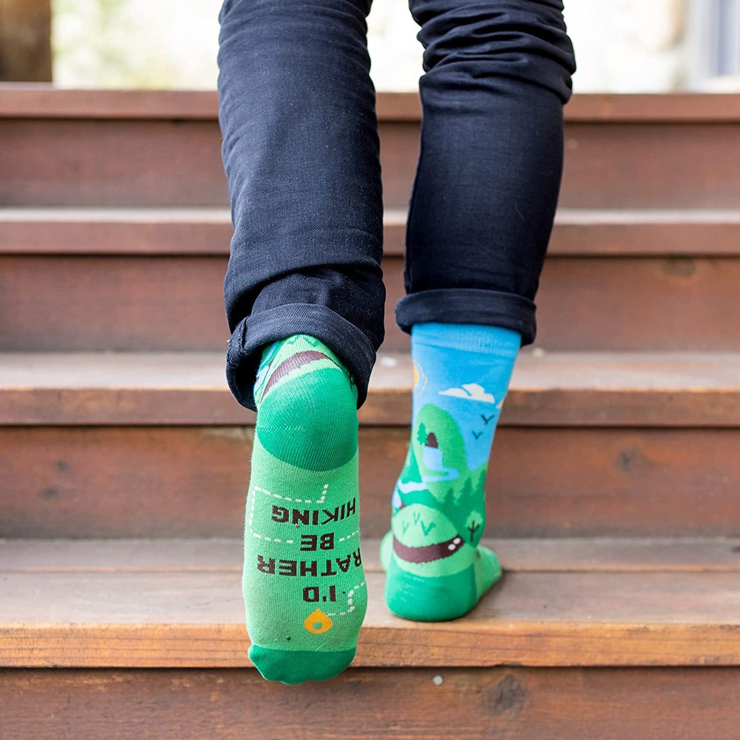 Outdoor Themed Socks for Men, Women & Teens - Funny Gifts for Camping, Biking, Hiking and More
