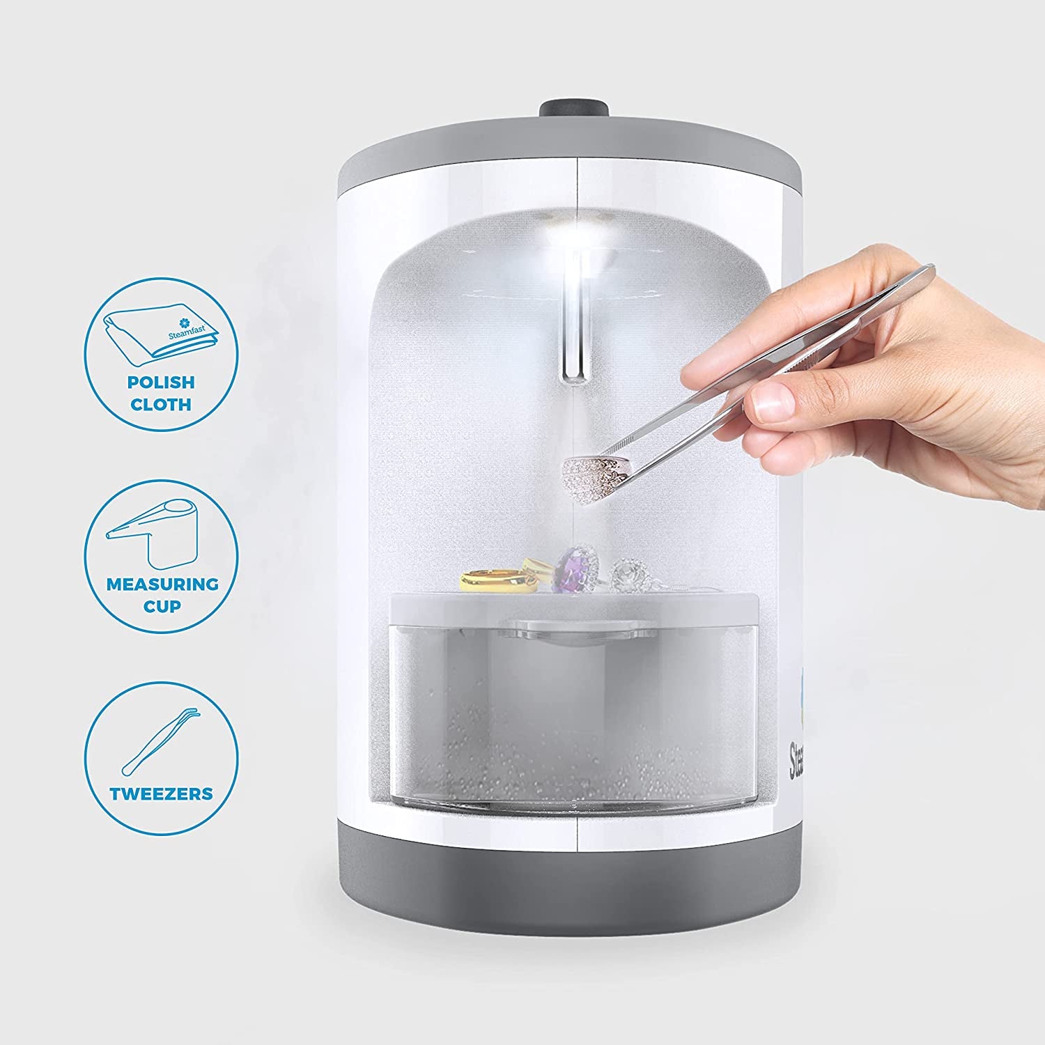 Steam Jewelry Cleaner , White