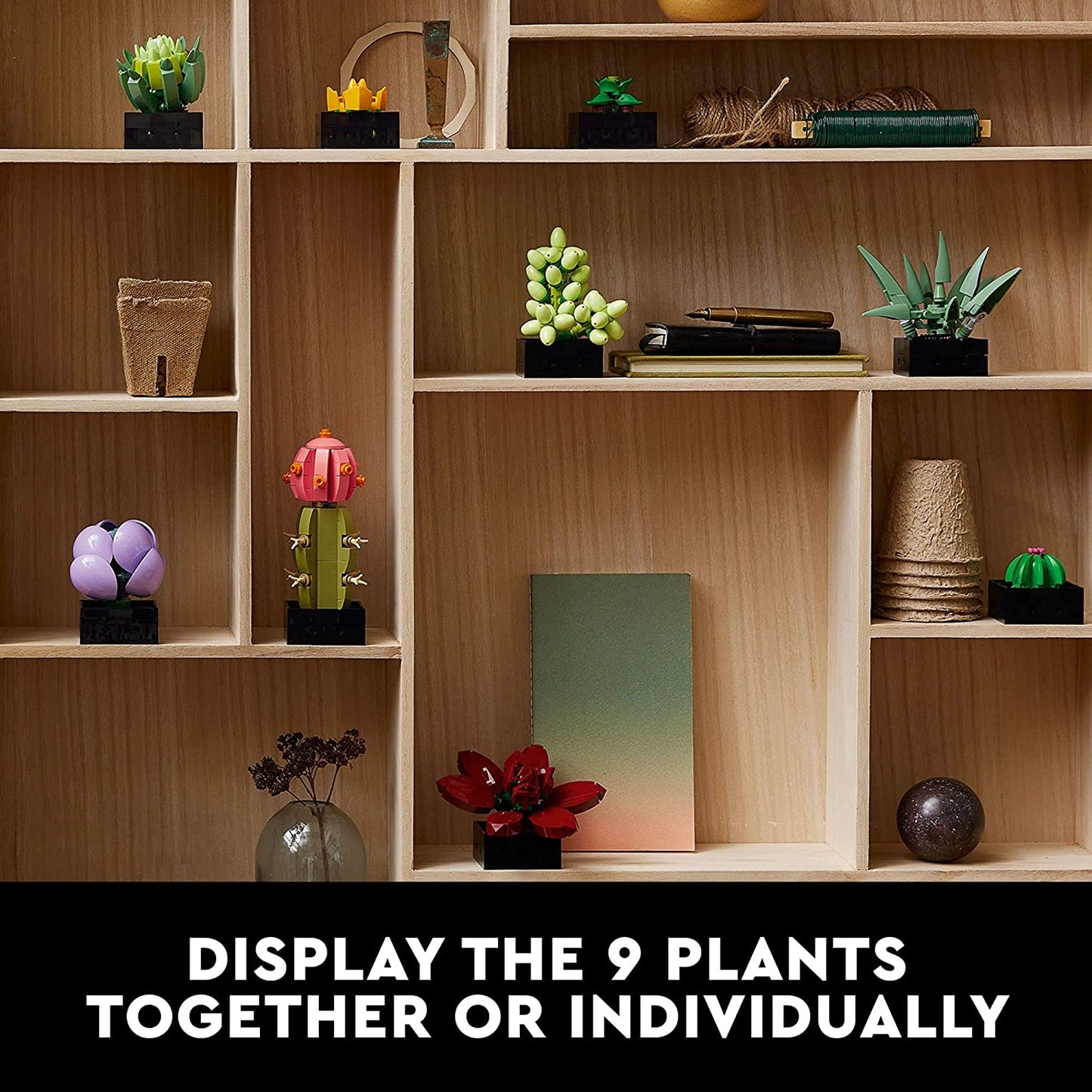 Icons Succulents - Artificial Plant Set for Adults, Mother'S Day Decoration, Creative Gift for Mother'S Day or Housewarming, Botanical Collection Flower Bouquet Kit, 10309