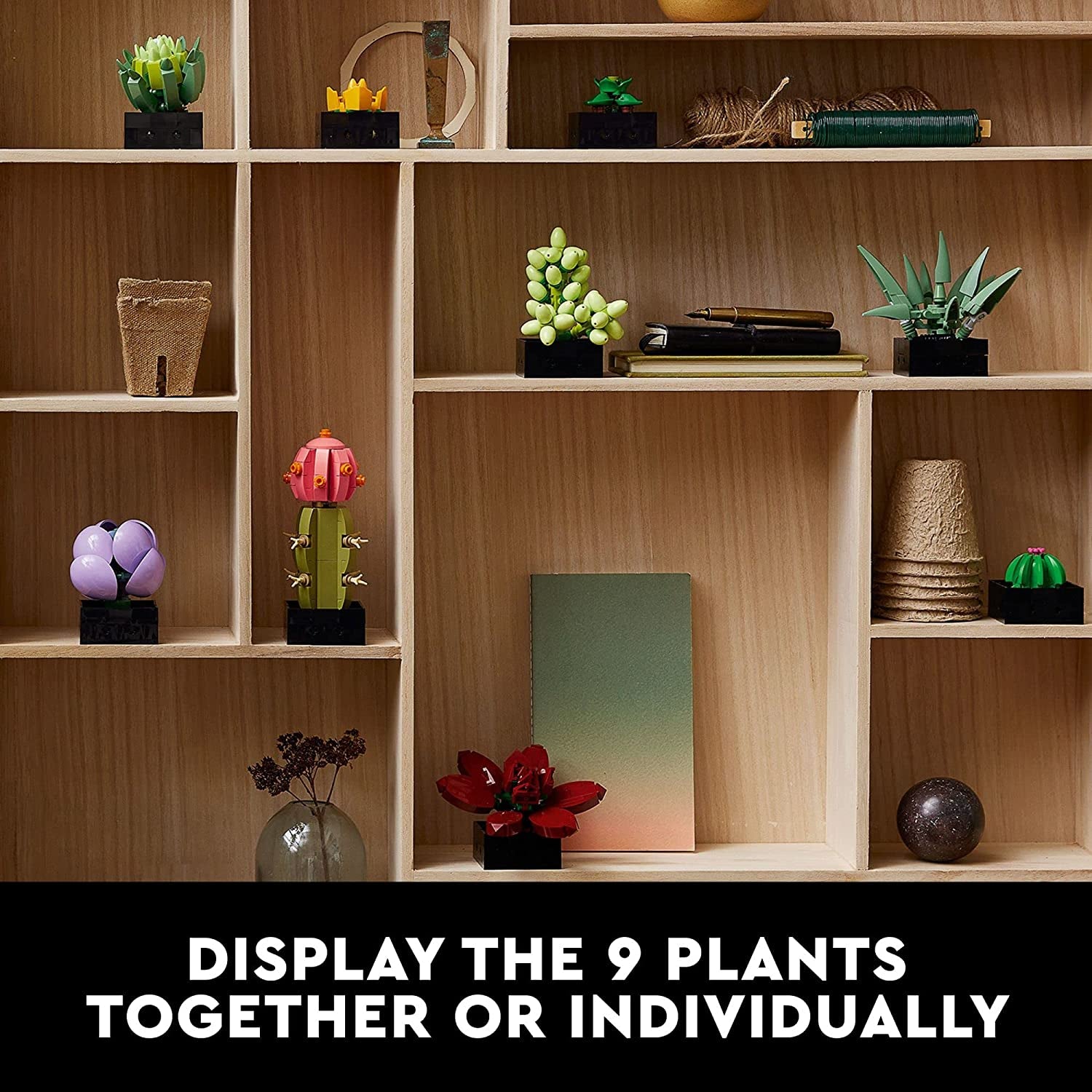 Icons Succulents - Artificial Plant Set for Adults, Mother'S Day Decoration, Creative Gift for Mother'S Day or Housewarming, Botanical Collection Flower Bouquet Kit, 10309