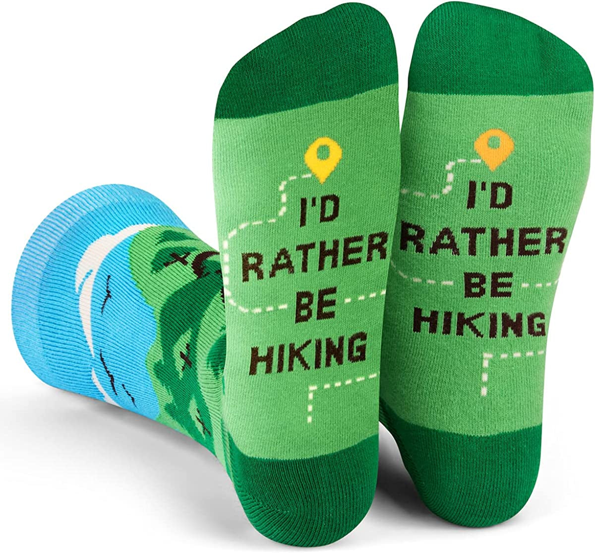 Outdoor Themed Socks for Men, Women & Teens - Funny Gifts for Camping, Biking, Hiking and More