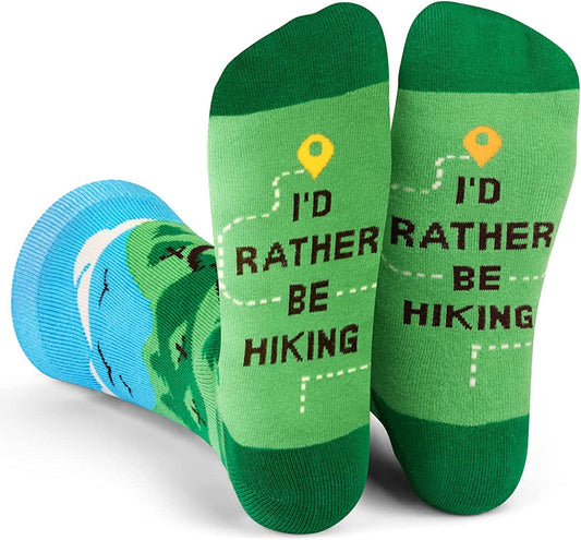 Outdoor Themed Socks for Men, Women & Teens - Funny Gifts for Camping, Biking, Hiking and More