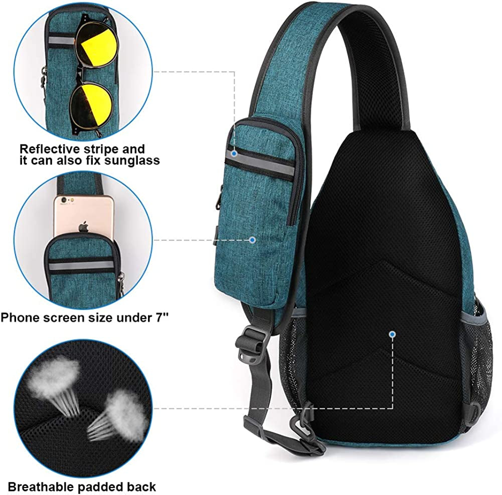 Crossbody Sling Backpack Sling Bag Travel Hiking Chest Bag Daypack