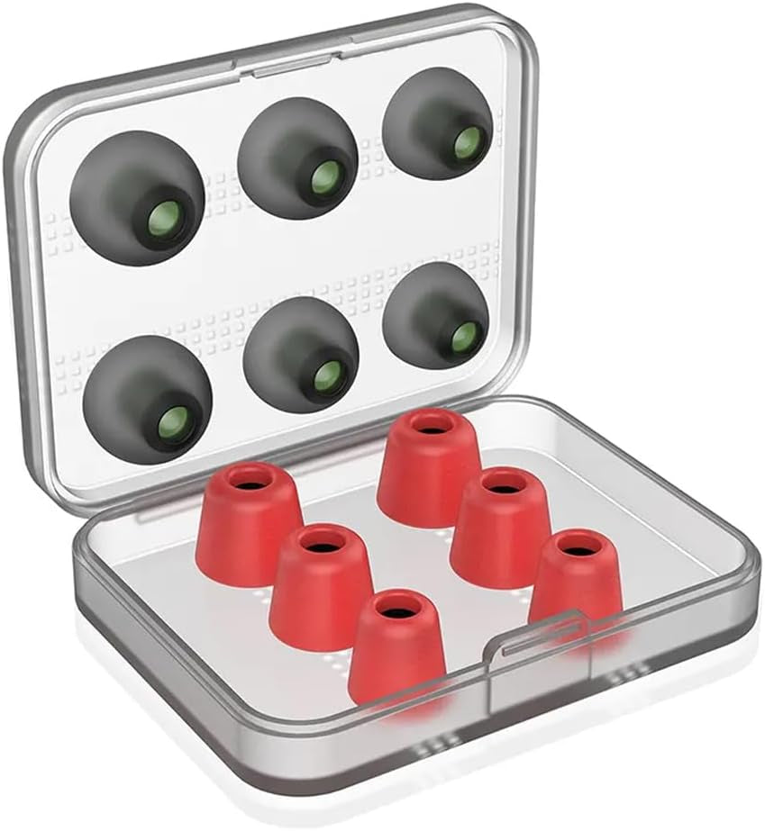 Sony WF-1000XM5 Industry Leading Noise Canceling Truly Wireless Earbuds (Black) Bundle with Silicone Case (Red), Memory Foam Ear Tips, USB-A to USB-C Cable & 1 YR CPS Enhanced Protection Pack