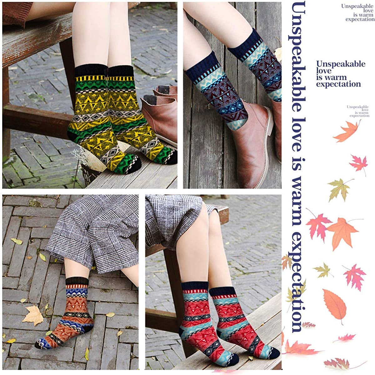 Women Socks Winter - Gifts for Women - Warm Thick Soft Wool Socks Christmas Gifts Socks Cozy Crew Socks