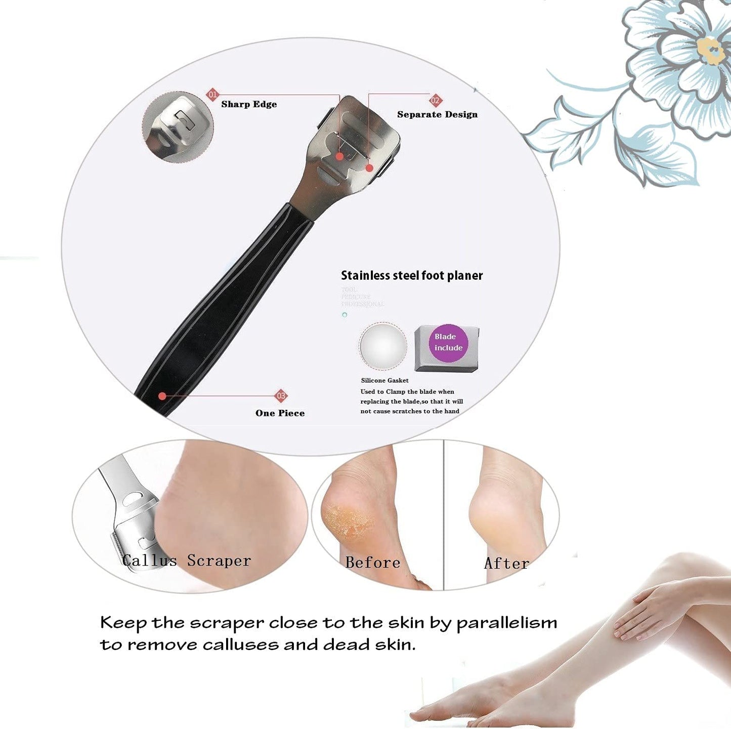 Professional Pedicure Tools Set, 26 in 1 Stainless Steel Foot Care Kit Foot Rasp Dead Skin Remover Pedicure Kit,Foot File Kit Foot Callus Remover, for Men Women Travel