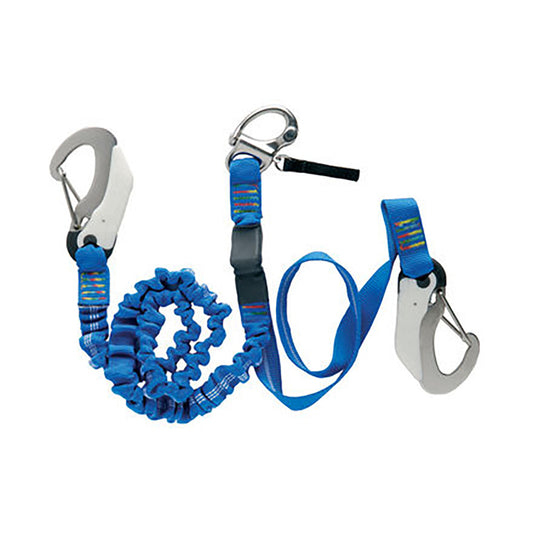 Wichard Double Releasable Elastic Tether Fixed Line w/3 Hooks [7008W]