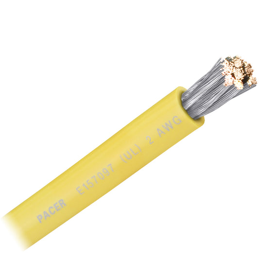 Pacer Yellow 2 AWG Battery Cable - Sold By The Foot  [WUL2YL-FT]