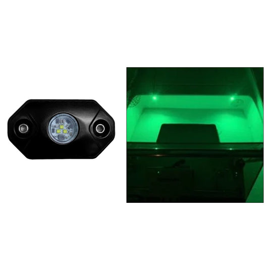 Black Oak Rock Accent Light - Green - Black Housing  [RL-G]