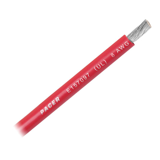 Pacer Red 8 AWG Battery Cable - Sold By The Foot  [WUL8RD-FT]