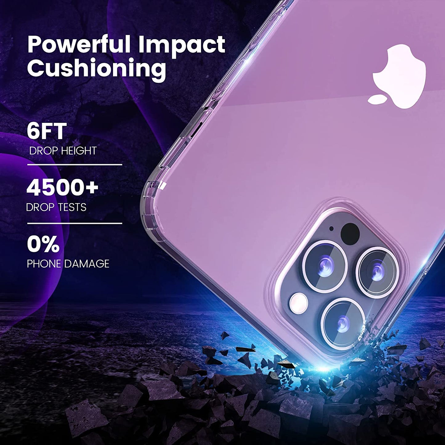 Designed for Iphone 14 Pro Max Case - Crystal Clear Shockproof Protection with PC Back & TPU Bumpers - Magsafe Compatible - Non-Yellowing & Non-Slip Iphone 14 Pro Max Clear Case