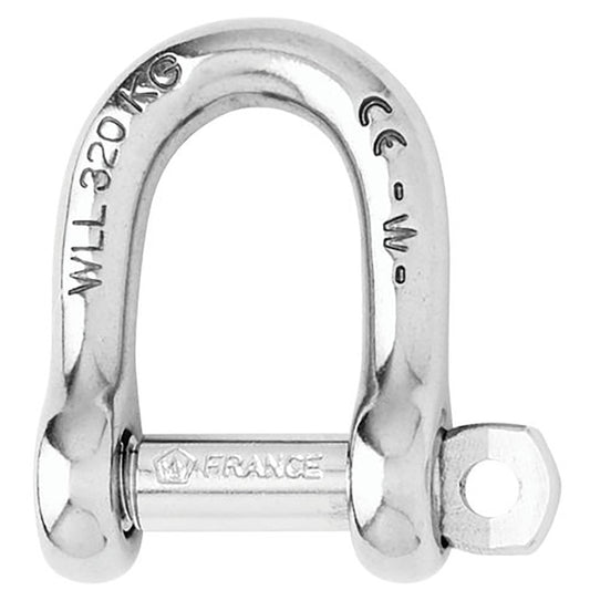 Wichard Self-Locking D Shackle - 12mm Diameter - 15/32" [1206W]