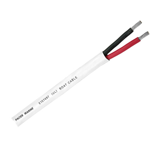 Pacer Duplex 2 Conductor Cable - 100' - 12/2 AWG - Round Cable - Red, Black [WR12/2DC-100]