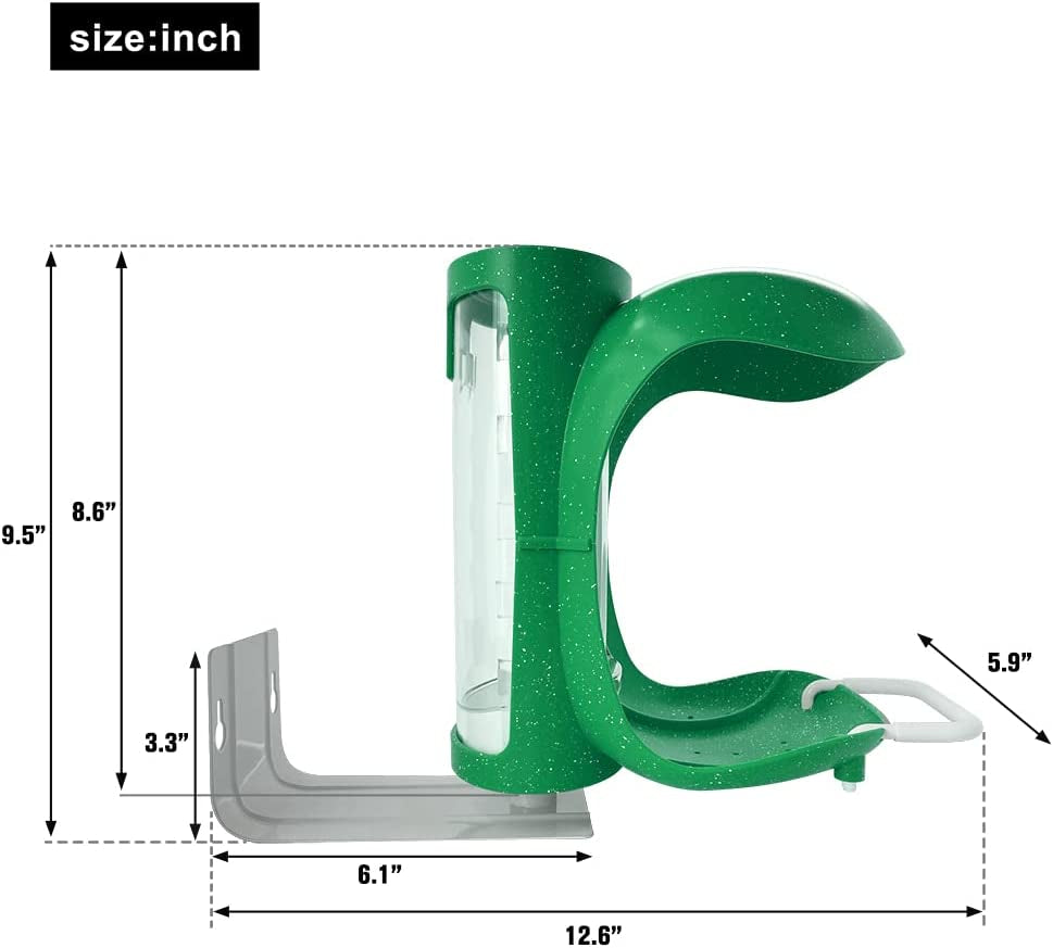 Smart Bird Feeder with Camera, AI Recognition and Bird Sensing, Smart Wild Bird Feeder with APP Connected to 2.4G Wifi, Bird House Bird Feeder with Built-In Microphone, Green