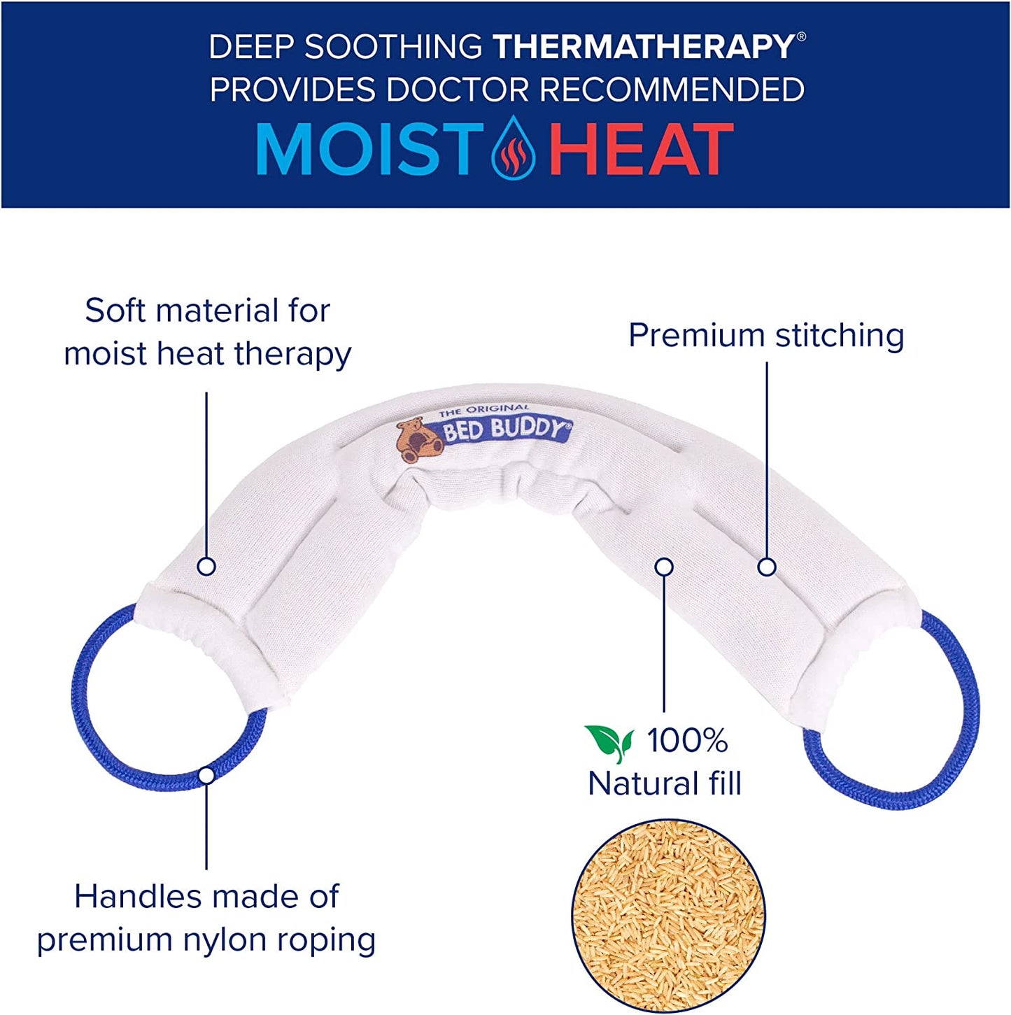 Bed Buddy Microwavable Neck Warmer and Heat Wrap for Sore Muscles and Cramps