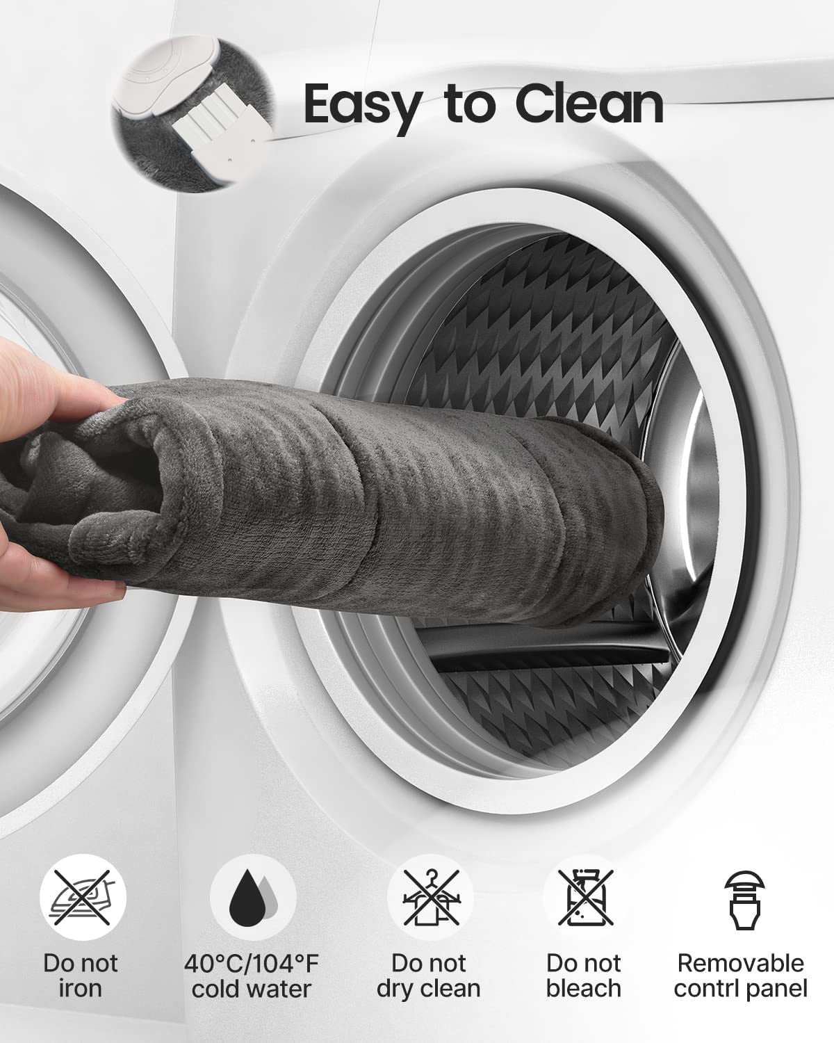 Weighted Heating Pad for Back Pain Relief, FSA HSA Eligible, Electric Heat Pads for Neck and Shoulders, Birthday Valentines Day Gifts for Mom, Fast-Heating, Auto Shut Off, ETL Certified, Gray